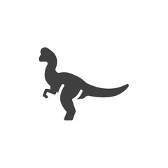 Oviraptor dinosaur vector icon. filled flat sign for mobile concept and web design. Oviraptor glyph icon. Symbol, logo illustration. Vector graphics