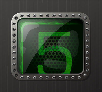 green neon gas-discharge indicator sign 5