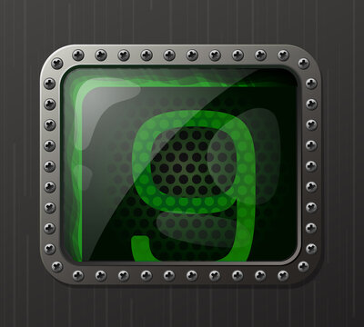 green neon gas-discharge indicator sign 9