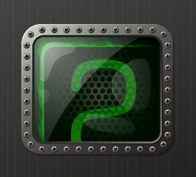 green neon gas-discharge indicator sign 2