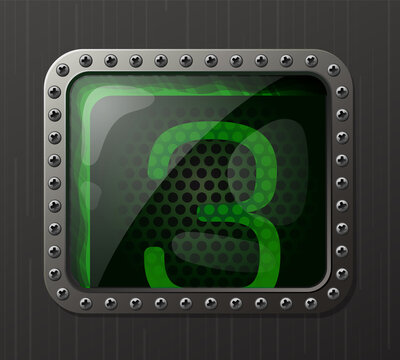 green neon gas-discharge indicator sign 3