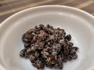 黒豆納豆のクローズアップイメージ