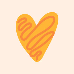 heart icon isolated on colored background