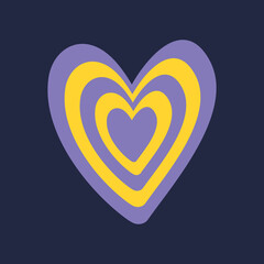 heart icon isolated on colored background