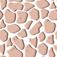seamless background of stones, paving stones. Vector pattern stone wall or road for decoration of games and objects. building texture.