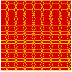 Vector seamless pattern. Hexagon, cube, fabric, textile.