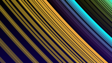 Colorful curved lines on abstract background illustration.
