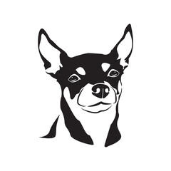 Vector of a  dog on the  white background. Pet. Animal. Dog logo or icon.