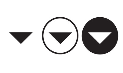 arrow drop down icon  web icon set vector illustration © Yotin Design