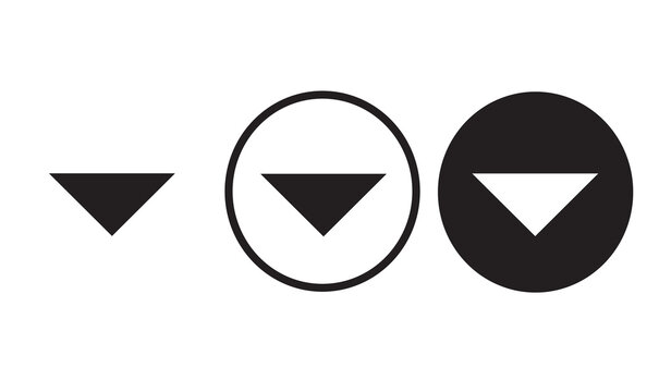 arrow drop down icon  web icon set vector illustration