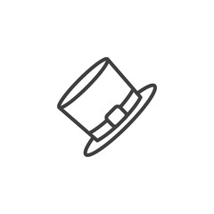 Leprechaun hat line icon. linear style sign for mobile concept and web design. St. Patrick's Day hat outline vector icon. Symbol, logo illustration. Vector graphics