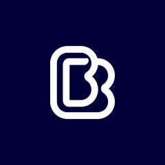Modern professional logo monogram bb in business theme - obrazy, fototapety, plakaty