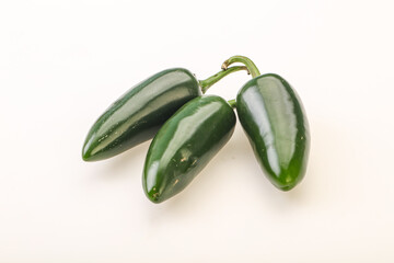 Green raw jalapeno peper heap