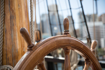 wheel of a ship © LightItUp