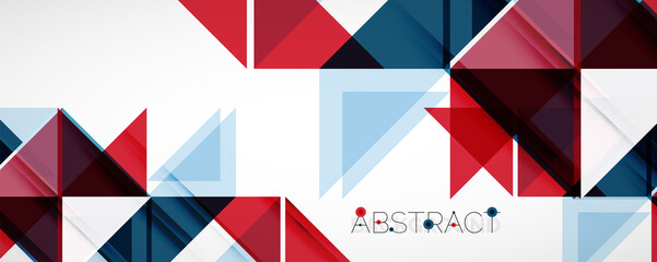 Geometric abstract background. Techno color triangle shapes. Vector illustration for covers, banners, flyers and posters and other designs