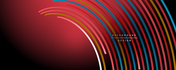 Abstract colorful lines vector background. Internet, big data and technology connections concept, abstract template