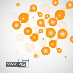 Abstract with yellow connection on white background for concept design. Business success concept. Internet technology. White background. Vector connect line