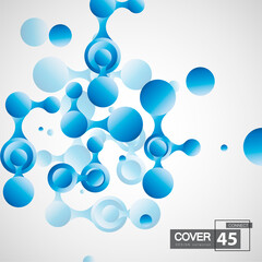 Connect network line. Vector node background. Abstract technology data concept.