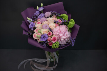 Fresh peonies Opened buds Cut flowers