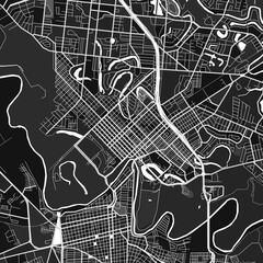 Brownsville, UnitedStates dark vector art map