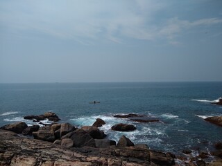 rocks in the sea, Vizhinjam Thiruvananthapuram Kerala
