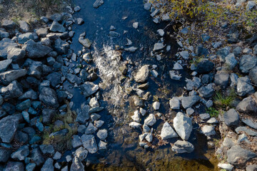Creek Flowing Through Rocks