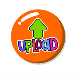 upload logo button icon illustration