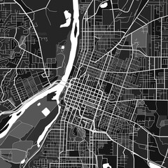 Salem, UnitedStates dark vector art map