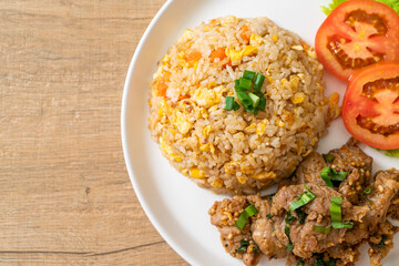 fried rice with grilled pork