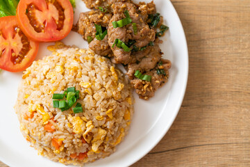fried rice with grilled pork