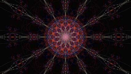 abstract polygonal fractal patttern