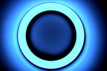 ring lamp on blue background