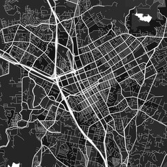 Escondido, UnitedStates dark vector art map
