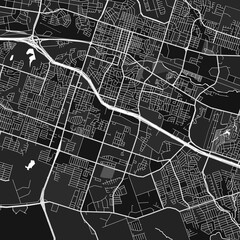 Killeen, UnitedStates dark vector art map