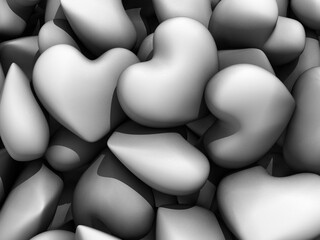 Background white hearts 