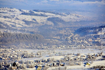 Smog in Poland, terrible pollution quality, bad air condition in Europe