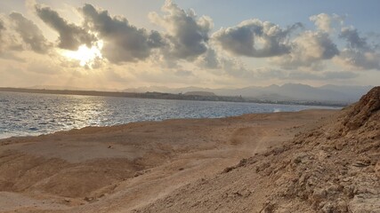 sunset over the sea