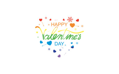 happy Valentines day concept LGBT. 