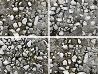 Stone grey wall backgrounds set