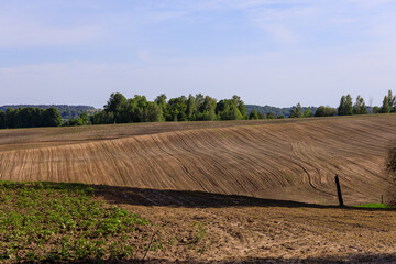 plowed field zhytomyr region ukraine