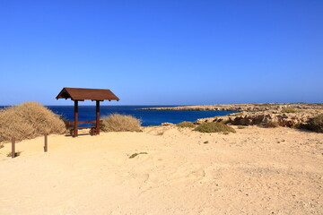 Cape Greco and blue lagoon near agia napa in Cyprus