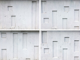 Concrete wall textures with rectangular shapes. Set