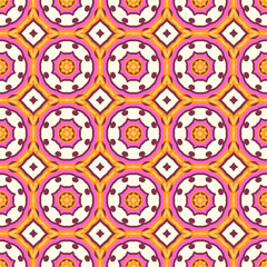 Seamless Ethnic Geometric Raster Pattern