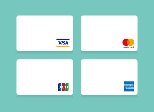 Visa, Mastercard, JCB, AMEX, credit card
クレジットカード
