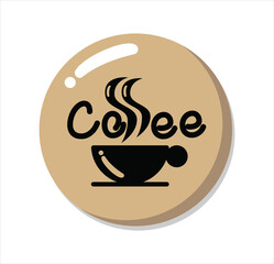 coffee cup icon logo vector