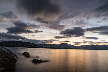 Fototapeta na wymiar Sunset at Majavatn in Norway