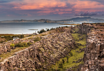 Soaring above Hverfjall volcano, Myvatn, Iceland
