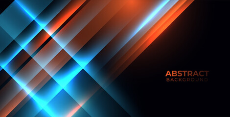 Obraz premium abstract background with light blue and orange stripes is perfect for banners or wallpapers