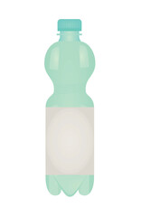 Water bottle on white background, vector
