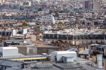 Montmartre. A view of the city from the survey platform. Paris